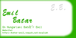 emil batar business card